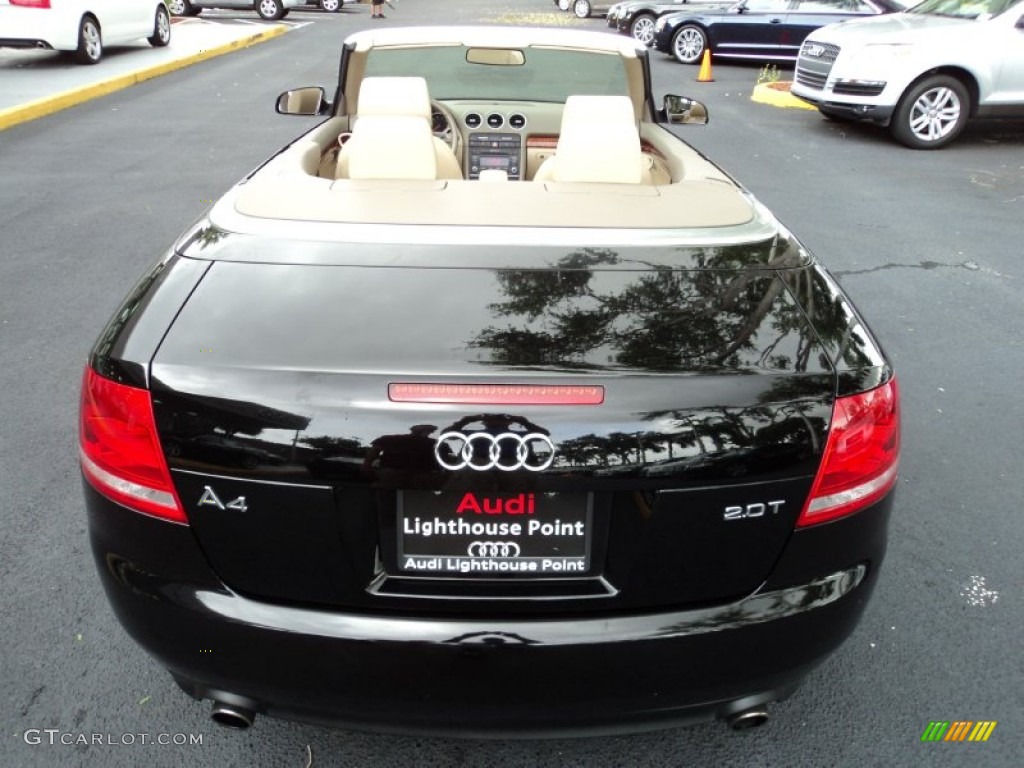 2008 A4 2.0T Cabriolet - Brilliant Black / Beige photo #6