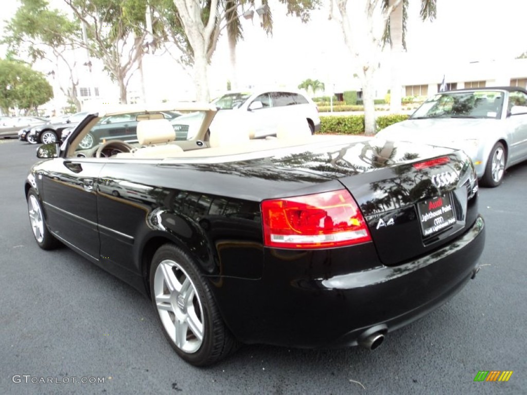 2008 A4 2.0T Cabriolet - Brilliant Black / Beige photo #7