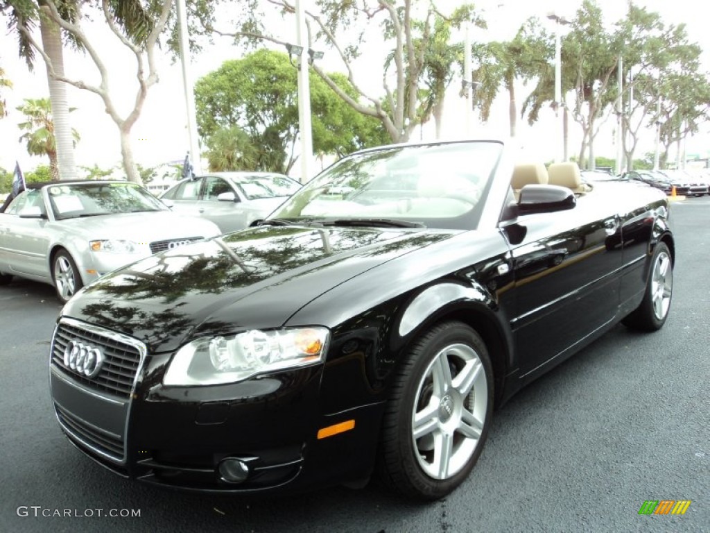 2008 A4 2.0T Cabriolet - Brilliant Black / Beige photo #9