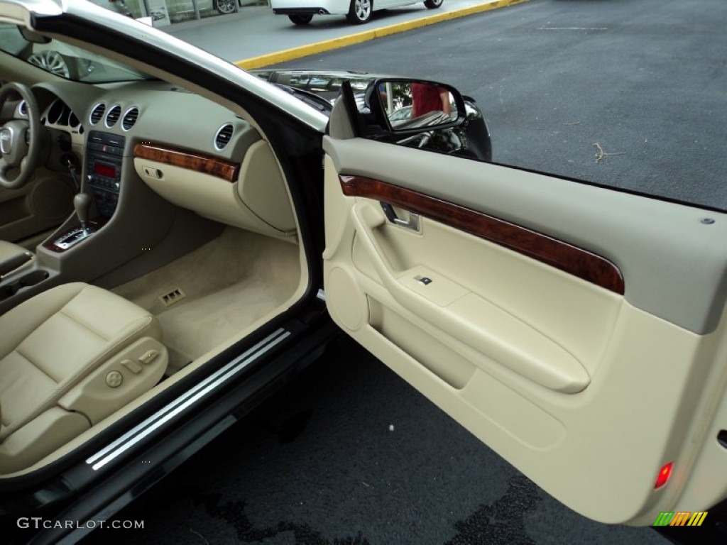 2008 A4 2.0T Cabriolet - Brilliant Black / Beige photo #15