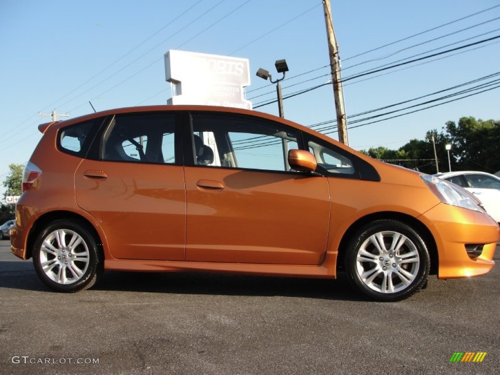 2009 Fit Sport - Orange Revolution Metallic / Sport Black photo #4