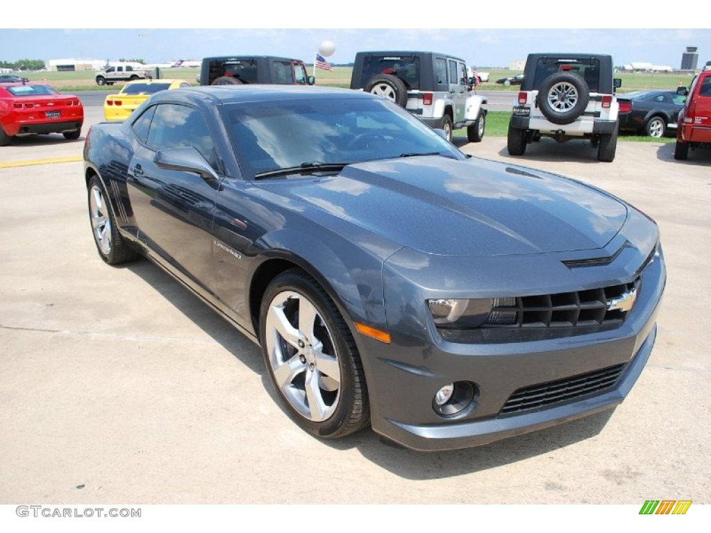 2010 Camaro SS Coupe - Cyber Gray Metallic / Gray photo #9