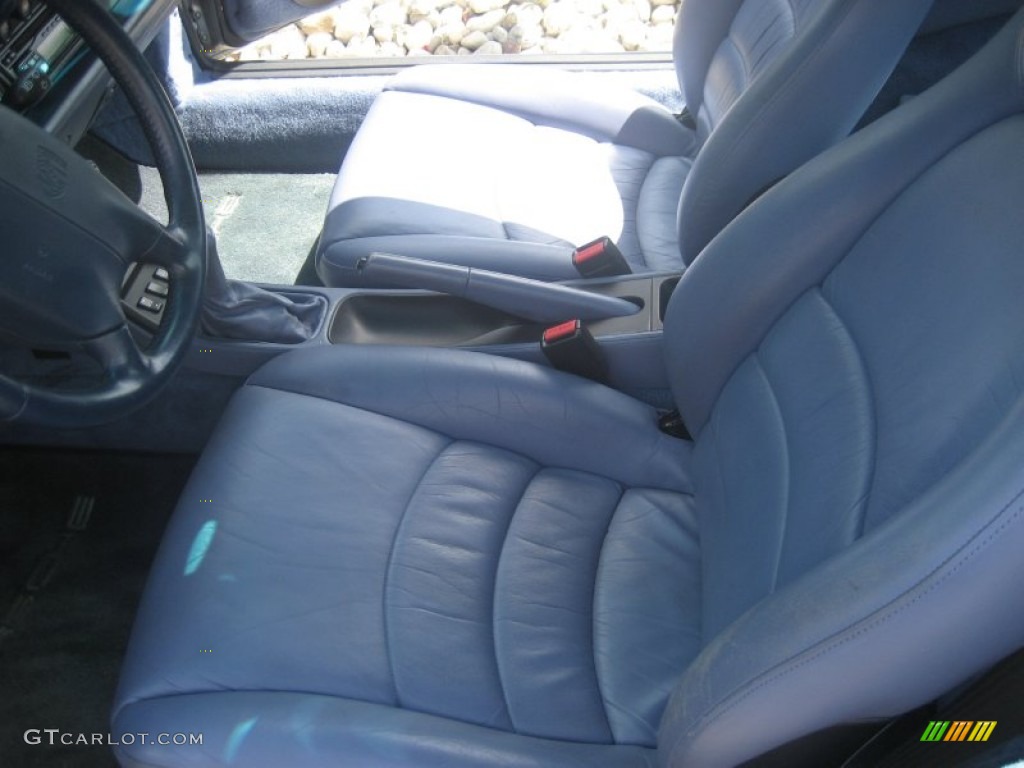 Classic Grey/Midnight Blue Interior 1996 Porsche 911 Turbo Photo #51231752