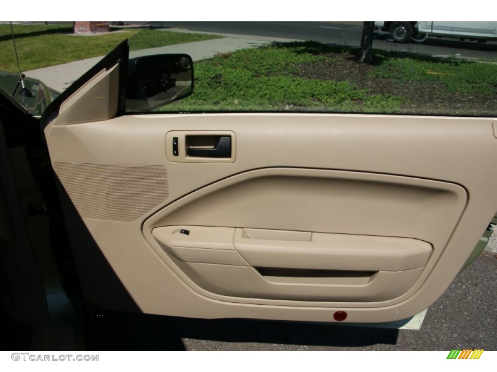 2005 Mustang V6 Premium Coupe - Legend Lime Metallic / Medium Parchment photo #14