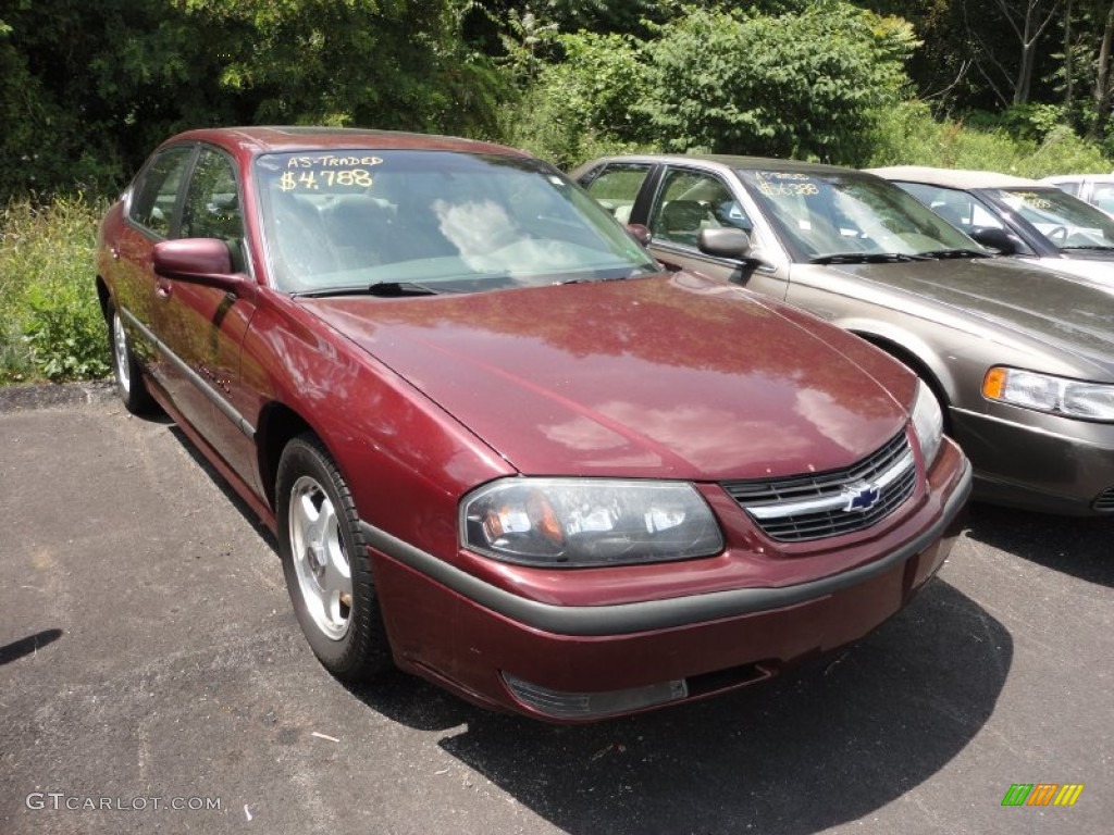 2001 Impala LS - Dark Carmine Red Metallic / Neutral photo #1