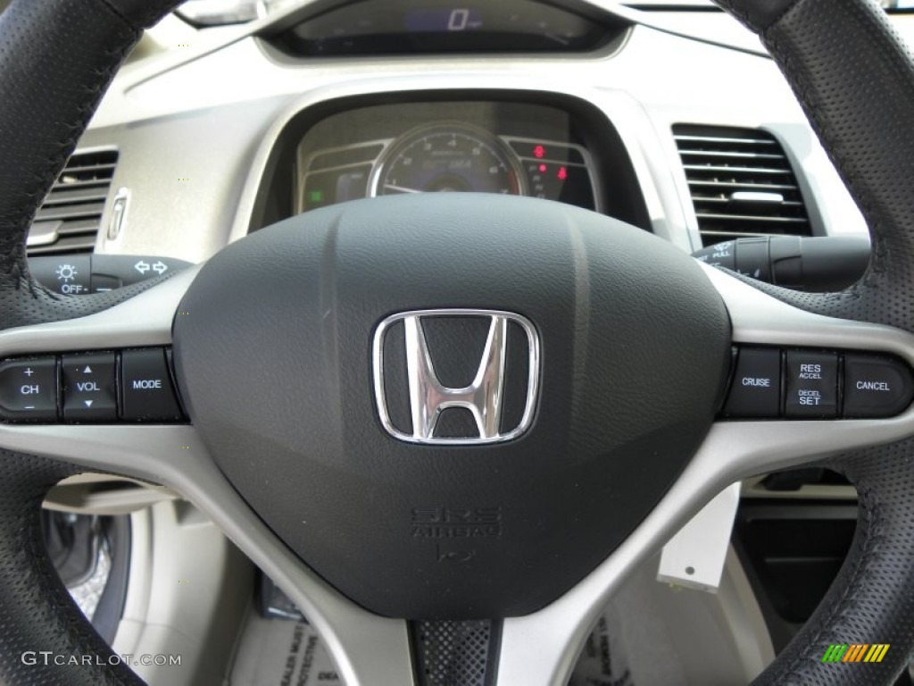 2010 Honda Civic Hybrid Sedan Beige Steering Wheel Photo #51234518