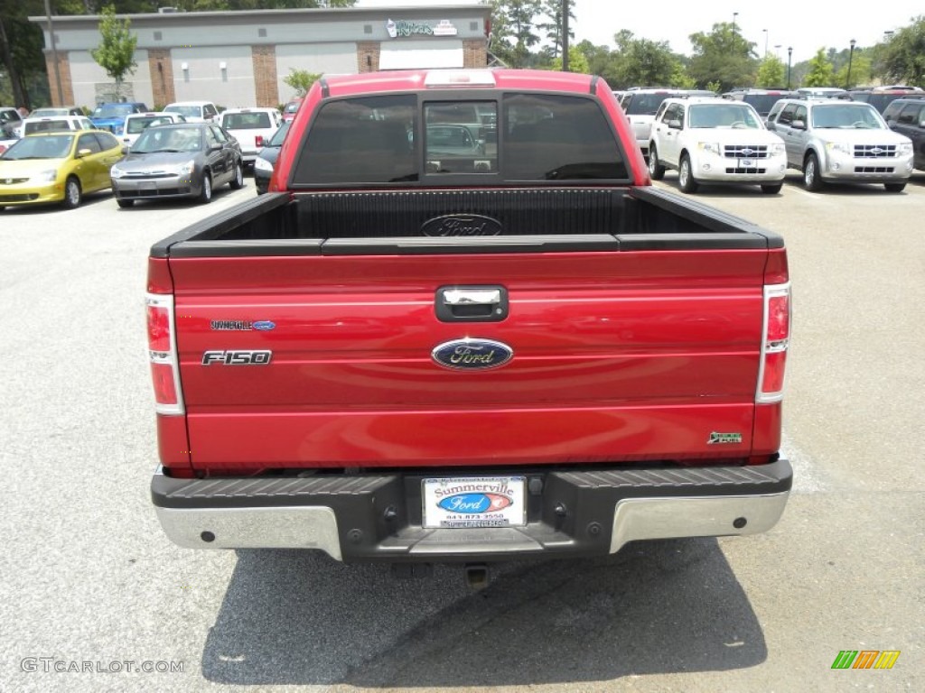 2010 F150 XLT SuperCrew - Red Candy Metallic / Tan photo #14