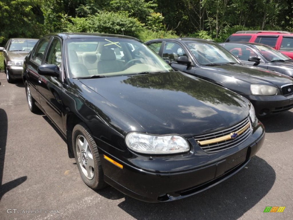 2003 Malibu LS Sedan - Black / Neutral Beige photo #1