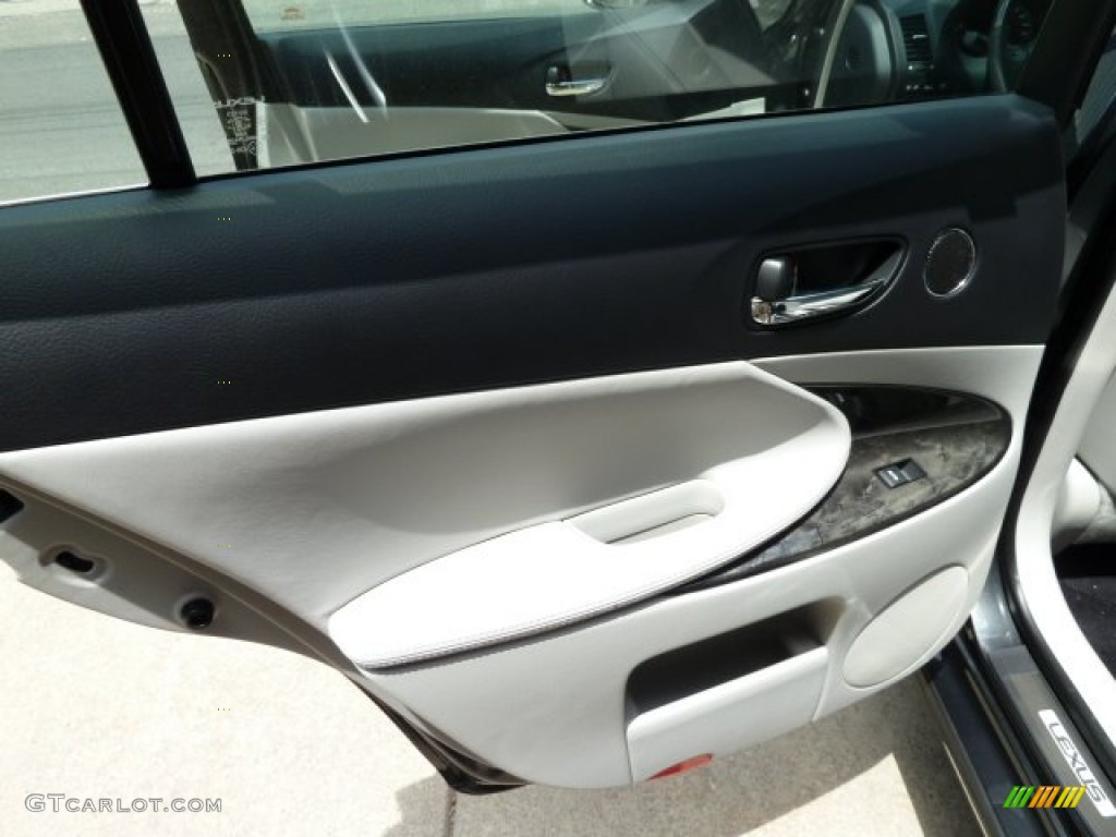 2011 Lexus GS 350 AWD Light Gray/Dark Grey Birds Eye Maple Door Panel Photo #51238220