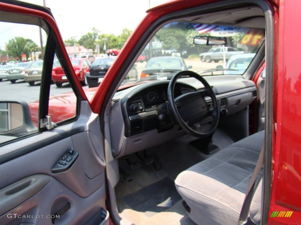 Opal Grey Interior 1996 Ford F150 XLT Regular Cab Photo #51238256
