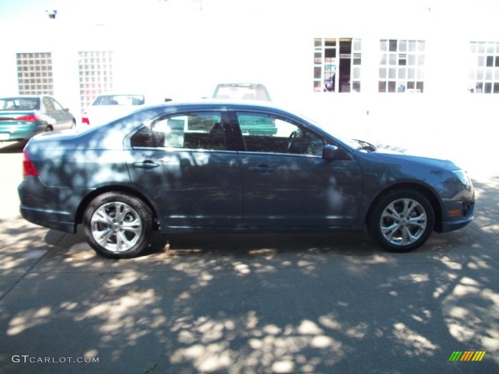 2012 Fusion SE - Steel Blue Metallic / Charcoal Black photo #4