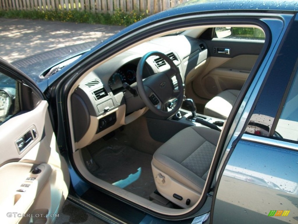 2011 Fusion SE - Steel Blue Metallic / Camel photo #9