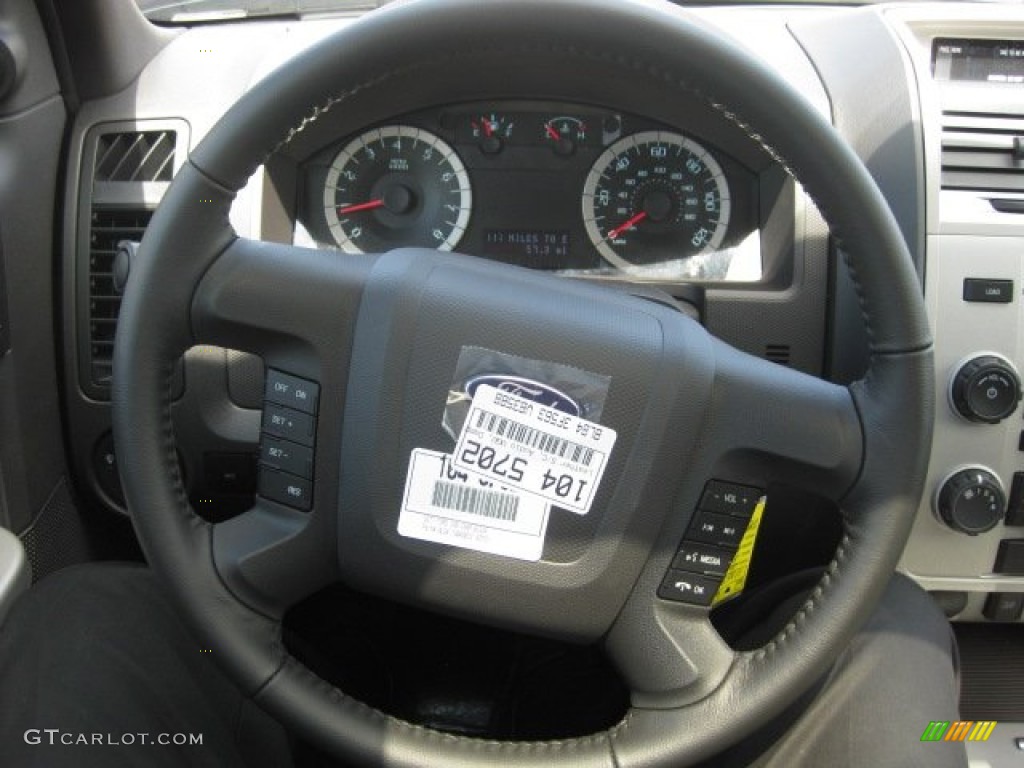 2012 Ford Escape XLT Charcoal Black Steering Wheel Photo #51240731