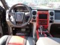 2011 Ford F150 Raptor Black/Orange Interior Dashboard Photo