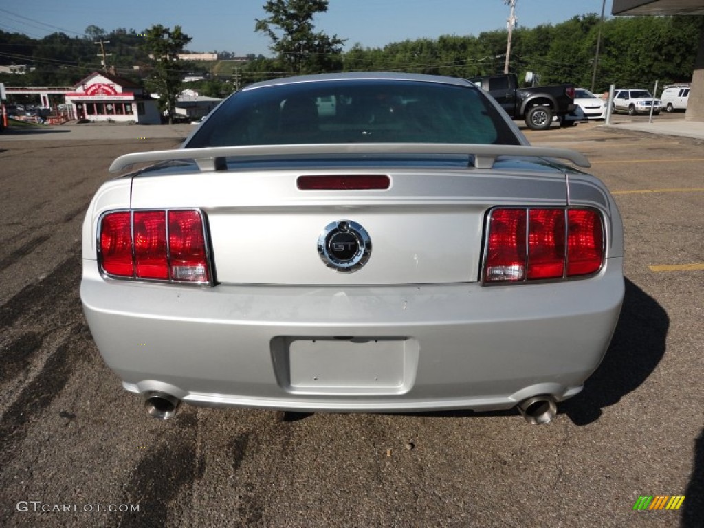 2005 Mustang GT Premium Coupe - Satin Silver Metallic / Red Leather photo #3