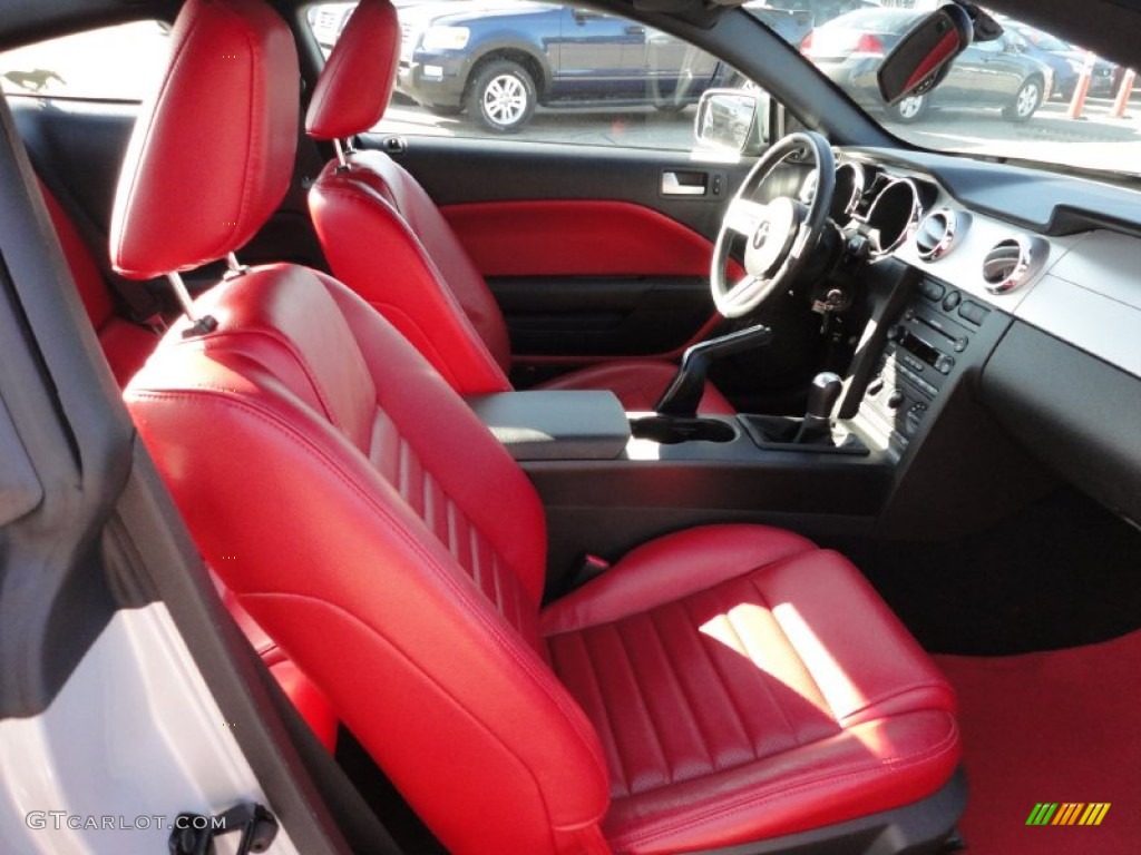 Red Leather Interior 2005 Ford Mustang Gt Premium Coupe