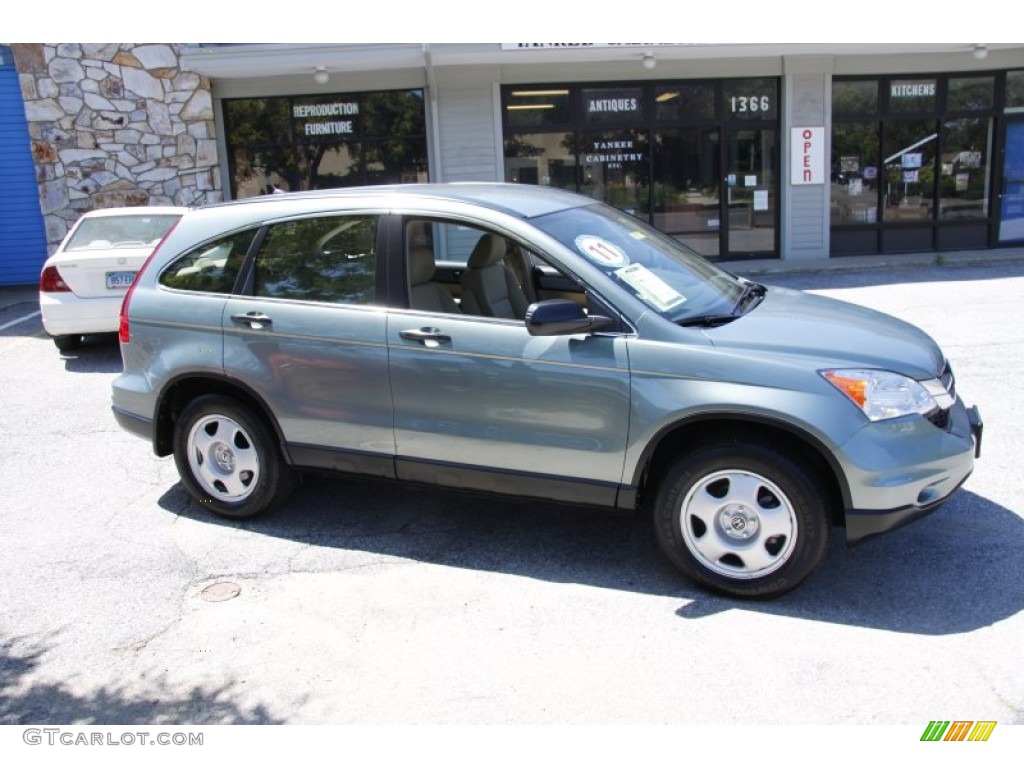 2011 CR-V LX 4WD - Opal Sage Metallic / Ivory photo #4