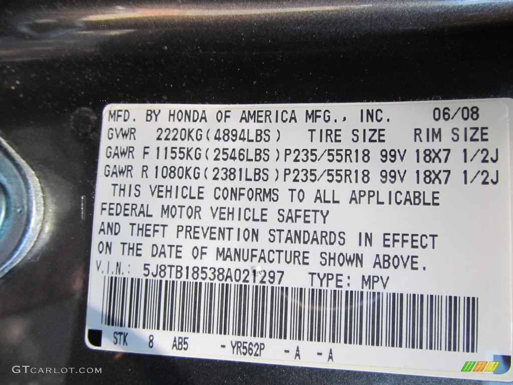 2008 RDX Technology - Carbon Bronze Pearl / Ebony photo #27