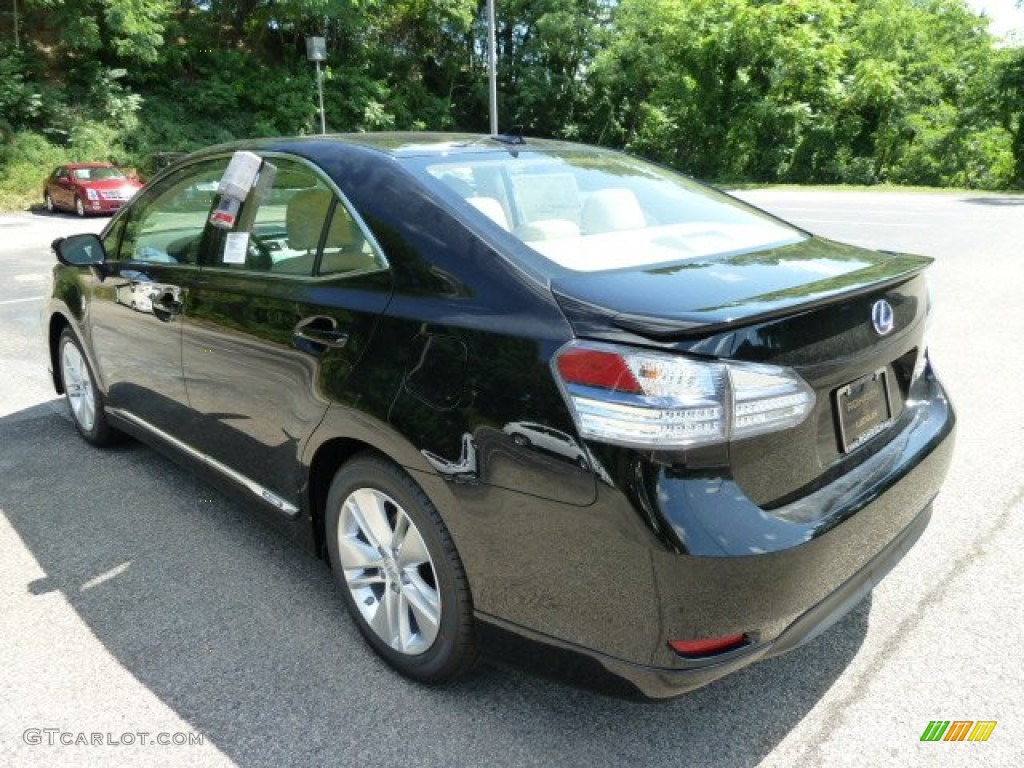 2011 HS 250h Hybrid Premium - Obsidian Black / Parchment photo #2