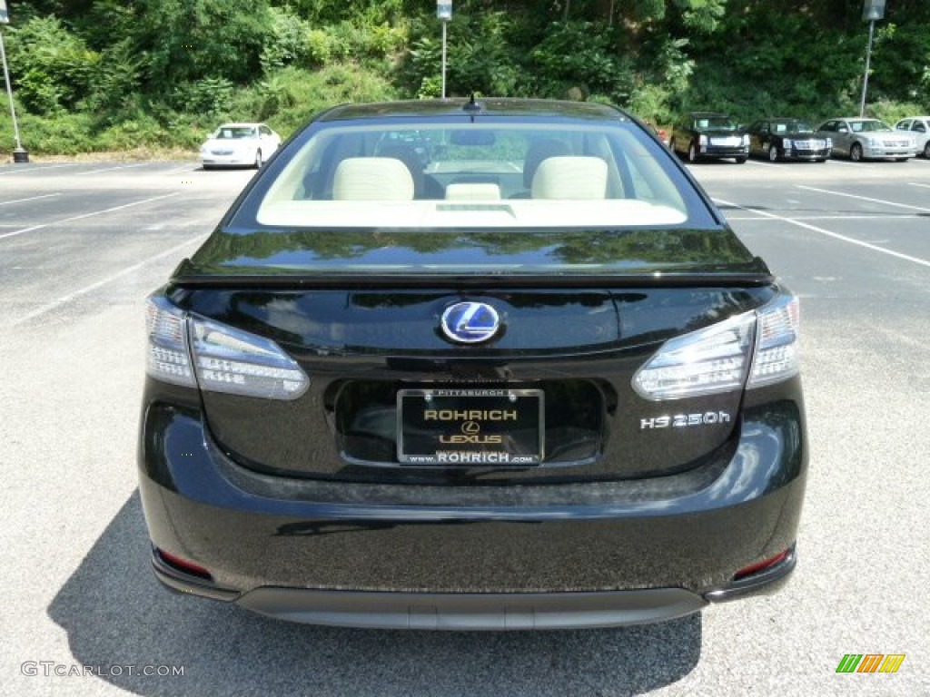 2011 HS 250h Hybrid Premium - Obsidian Black / Parchment photo #3