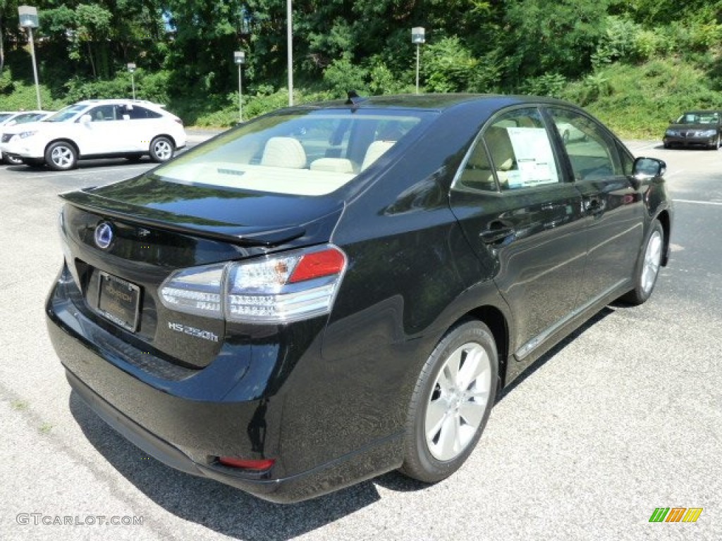 2011 HS 250h Hybrid Premium - Obsidian Black / Parchment photo #4