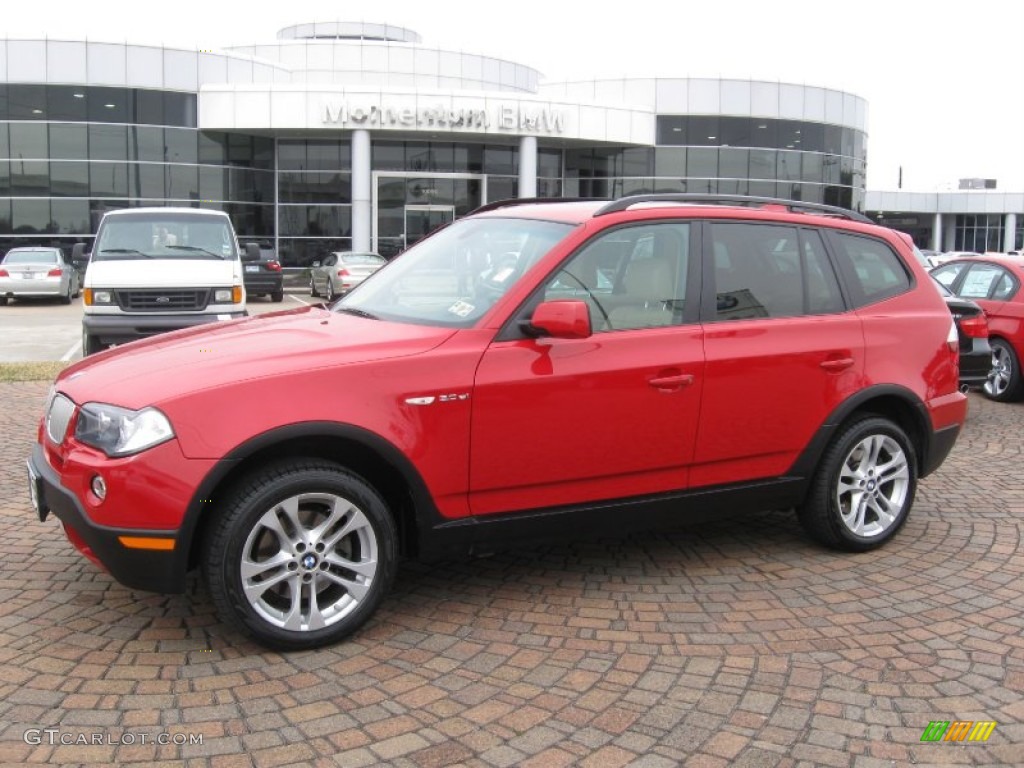 2007 X3 3.0si - Crimson Red / Sand Beige photo #1