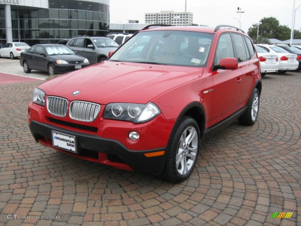 2007 X3 3.0si - Crimson Red / Sand Beige photo #3