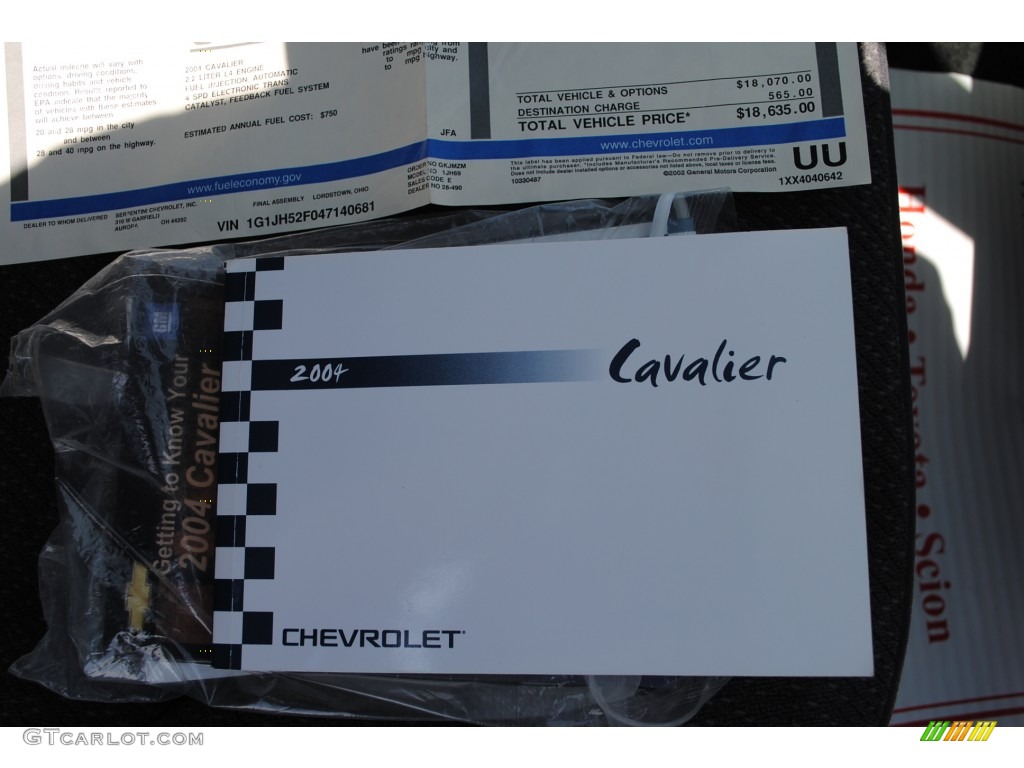 2004 Chevrolet Cavalier LS Sport Sedan Books/Manuals Photo #51245437
