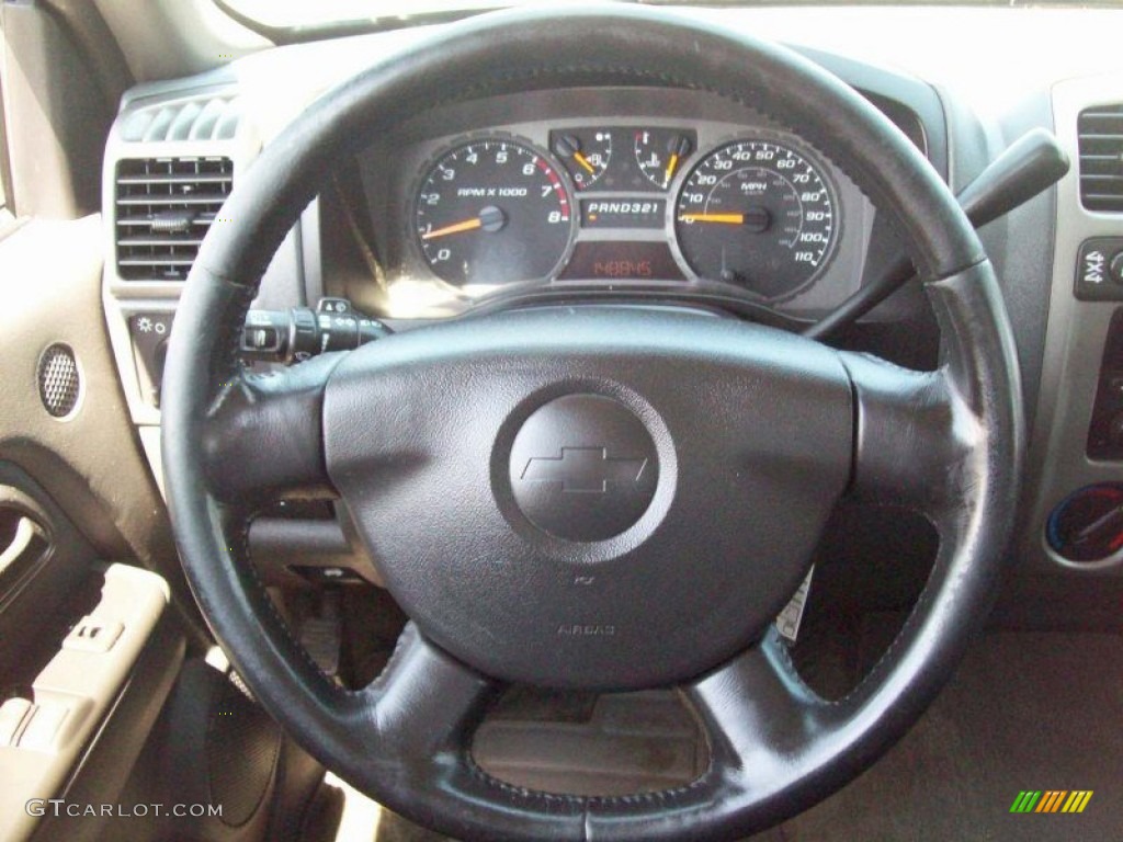 2005 Chevrolet Colorado Z71 Regular Cab 4x4 Very Dark Pewter Steering Wheel Photo #51245750