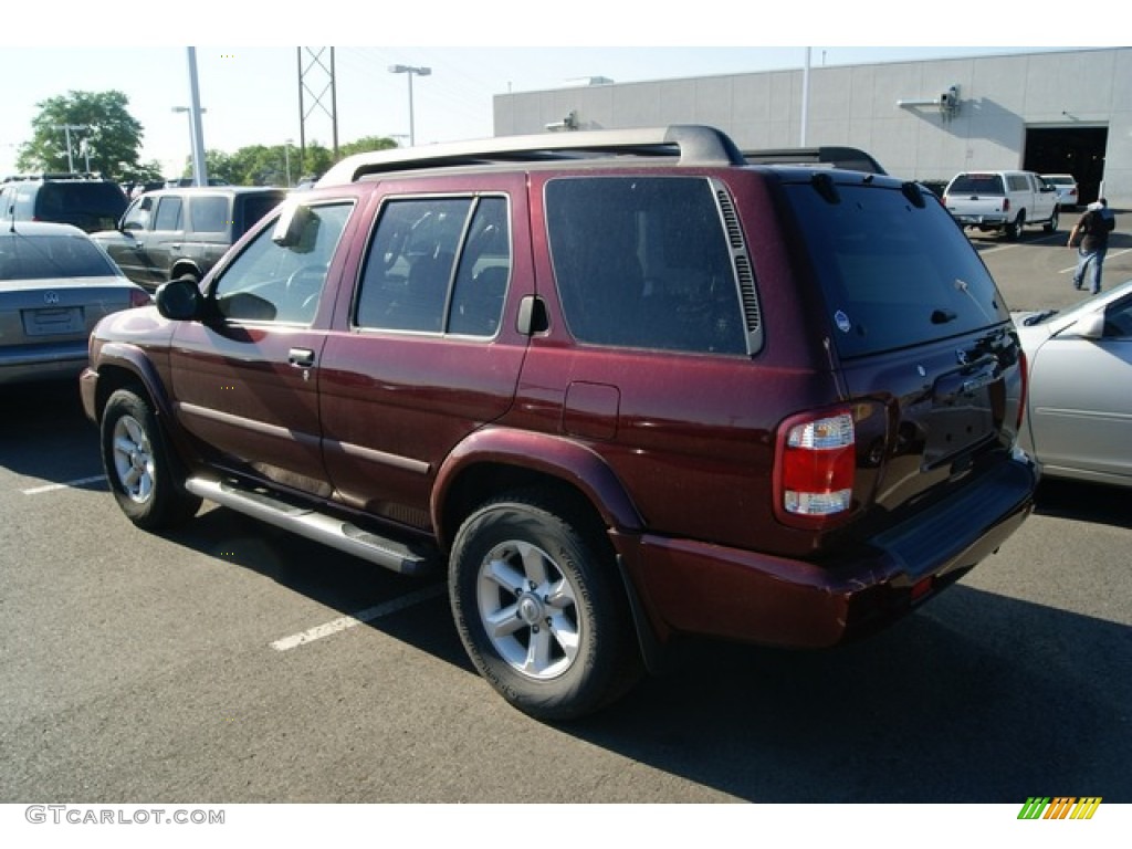 2003 Pathfinder SE 4x4 - Merlot Red Pearl / Charcoal photo #3