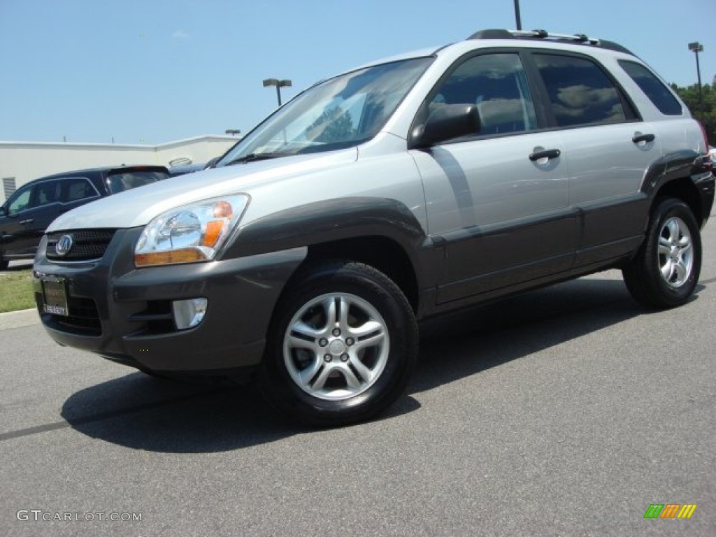 Satin Silver 2007 Kia Sportage LX V6 Exterior Photo #51253331