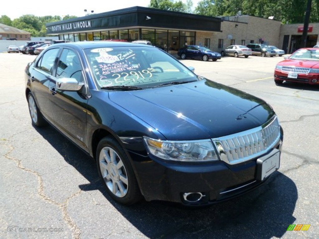 2008 MKZ AWD Sedan - Dark Blue Ink Metallic / Dark Charcoal photo #5