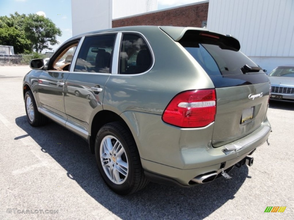 2008 Cayenne S - Olive Green Metallic / Havanna/Sand Beige photo #10