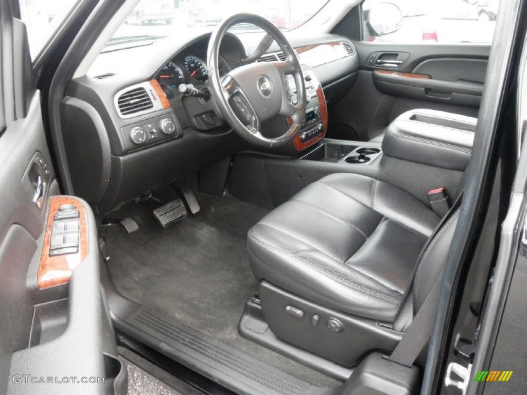 Ebony Interior 2008 Chevrolet Silverado 1500 LTZ Extended Cab 4x4 Photo #51254555