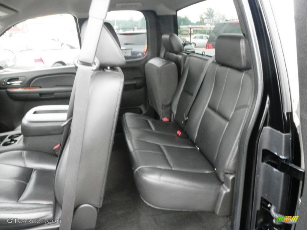 Ebony Interior 2008 Chevrolet Silverado 1500 LTZ Extended Cab 4x4 Photo #51254678