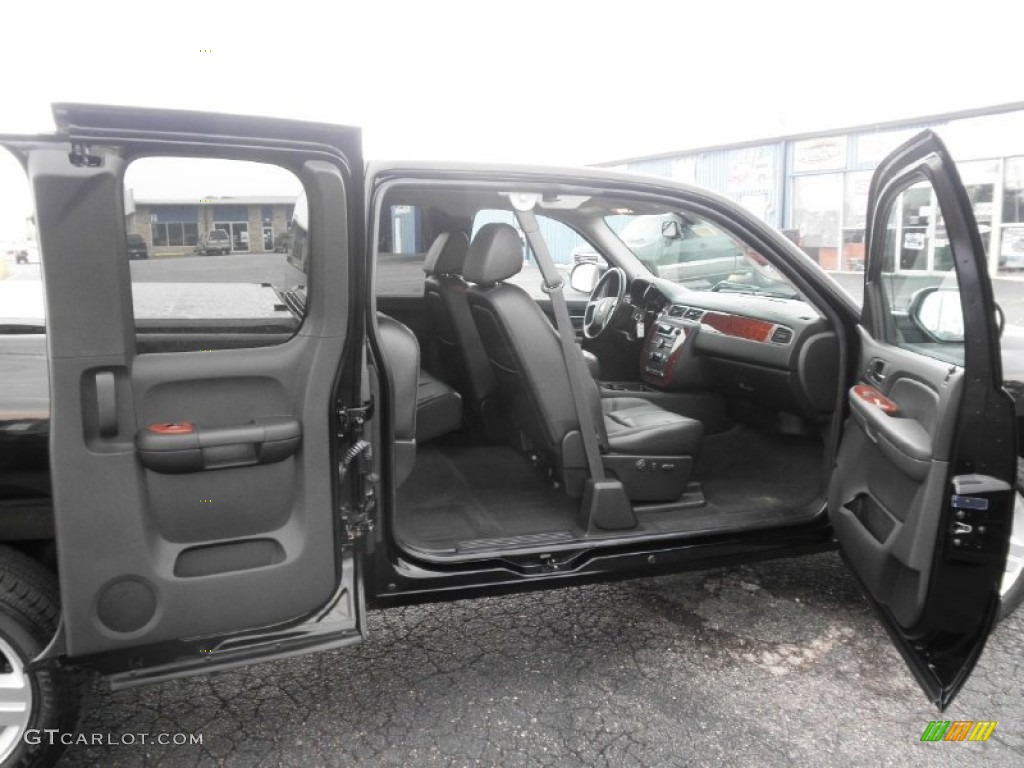 Ebony Interior 2008 Chevrolet Silverado 1500 LTZ Extended Cab 4x4 Photo #51254765