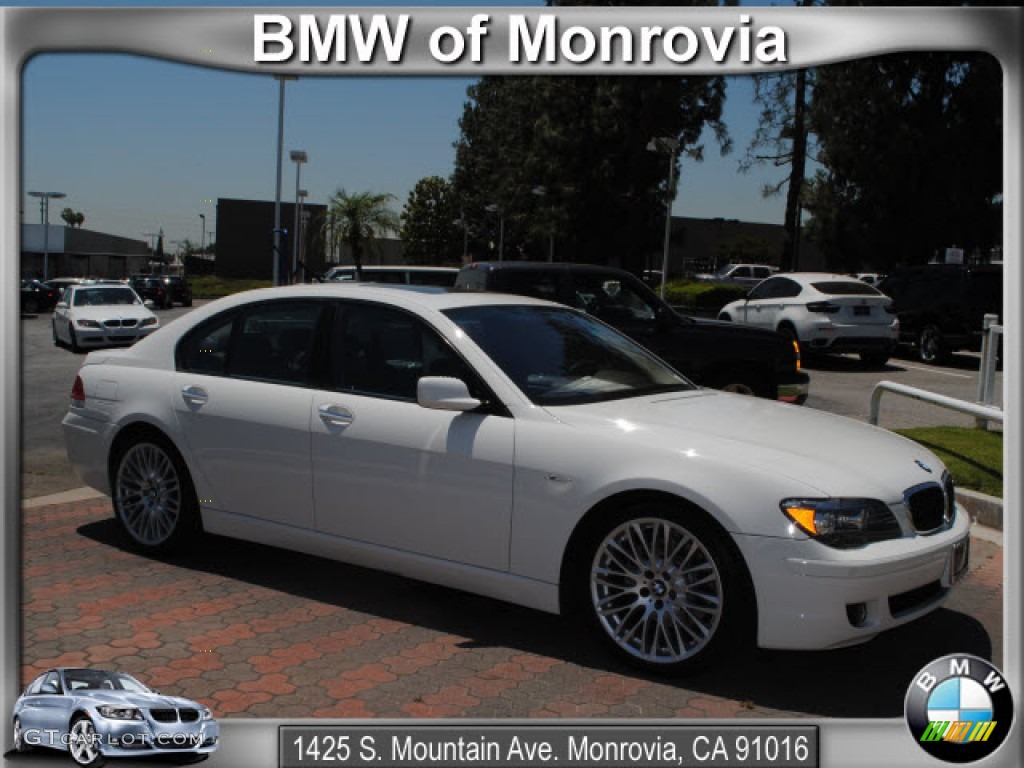 2008 7 Series 750i Sedan - Alpine White / Black photo #1