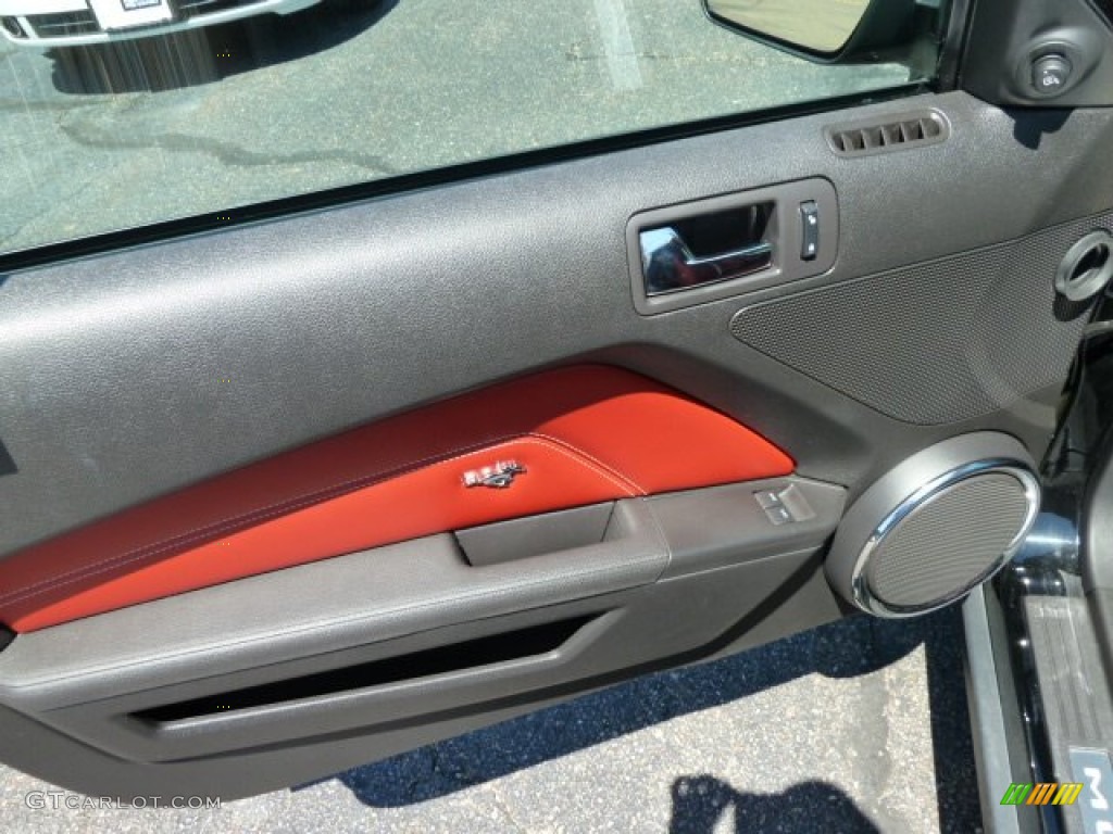 2010 Ford Mustang GT Premium Coupe Brick Red Door Panel Photo #51255479