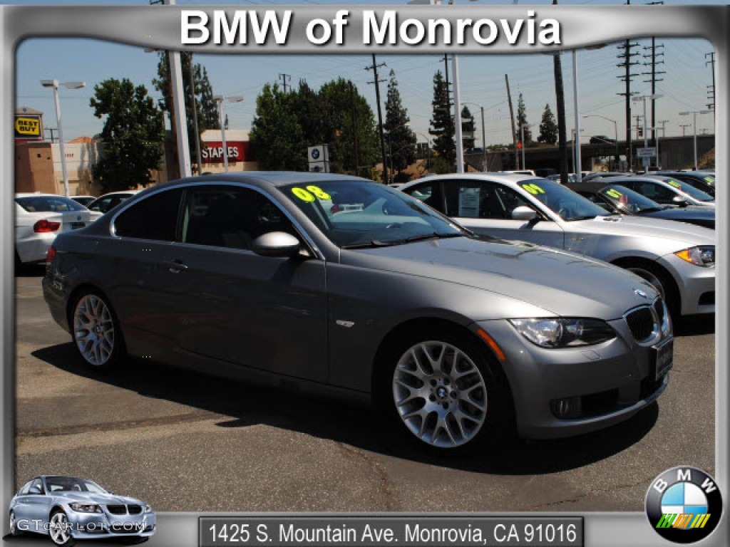 2008 3 Series 328i Coupe - Space Grey Metallic / Black photo #1