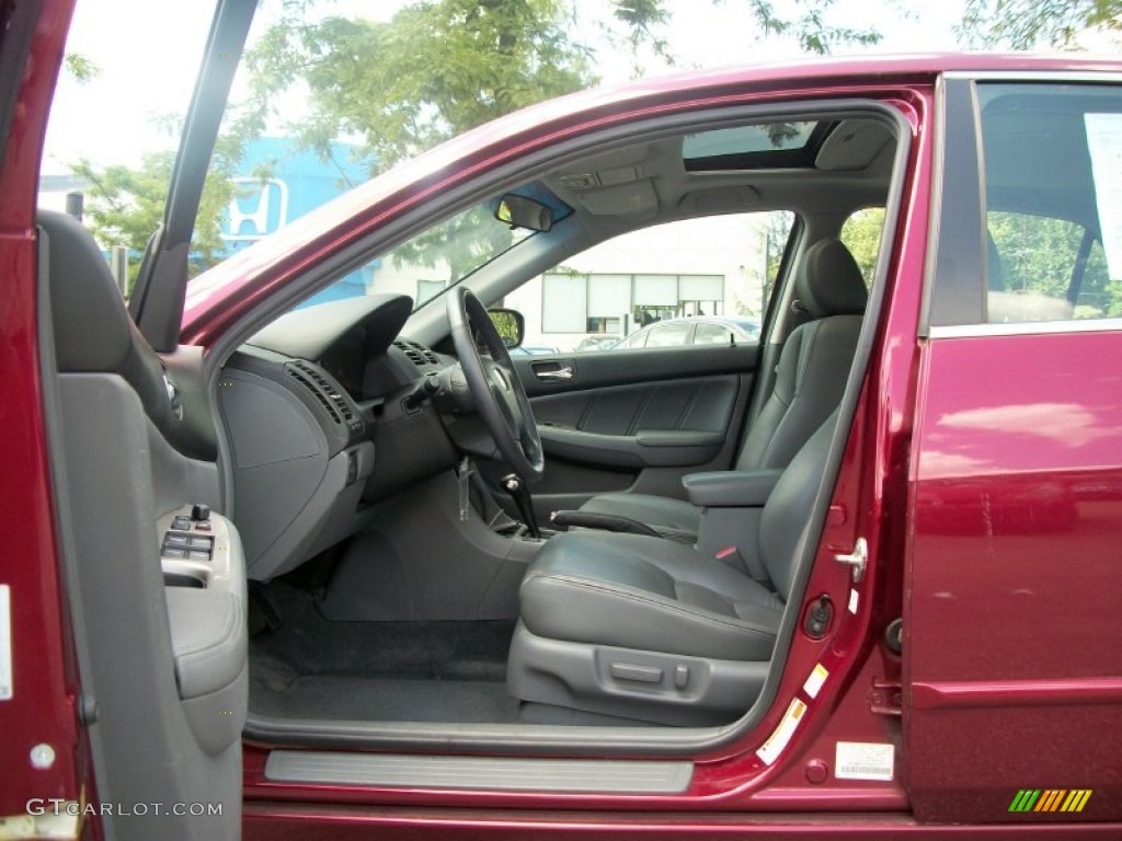 2005 Accord EX-L V6 Sedan - Redondo Red Pearl / Gray photo #14