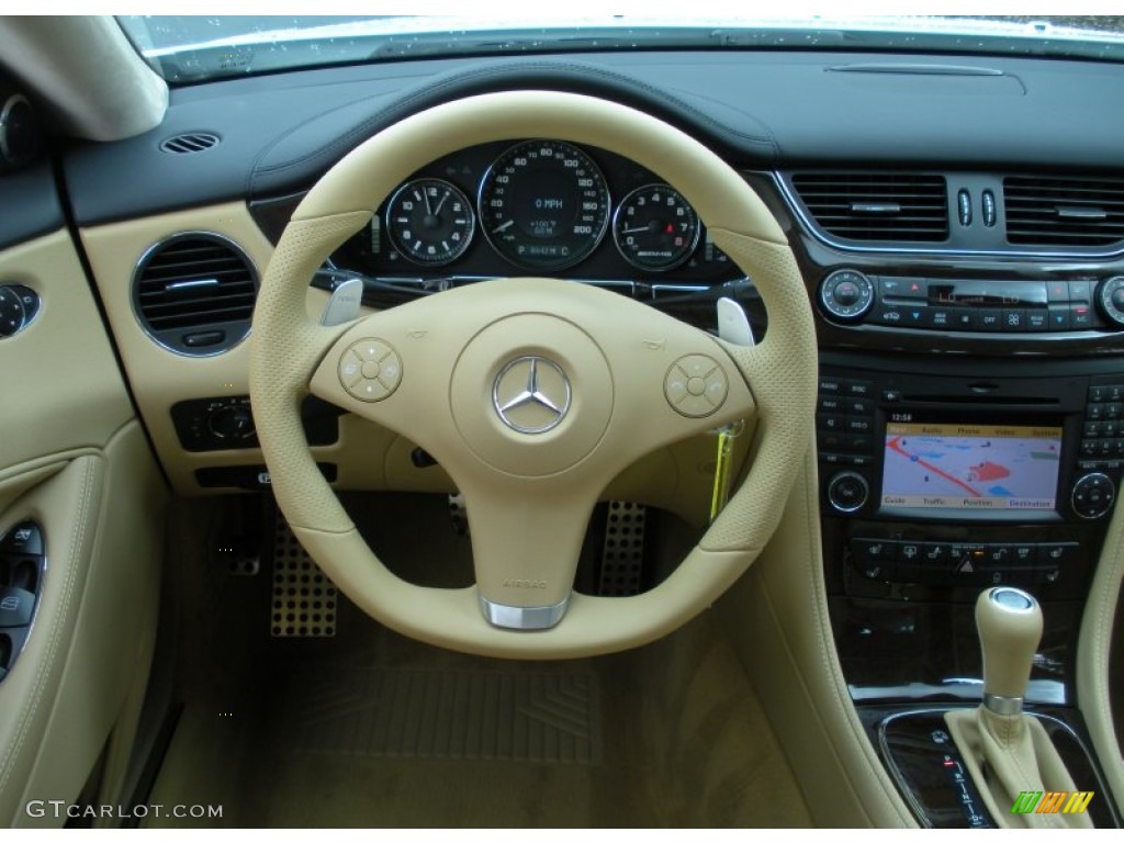 2010 Mercedes-Benz CLS 63 AMG Cashmere Steering Wheel Photo #51259781