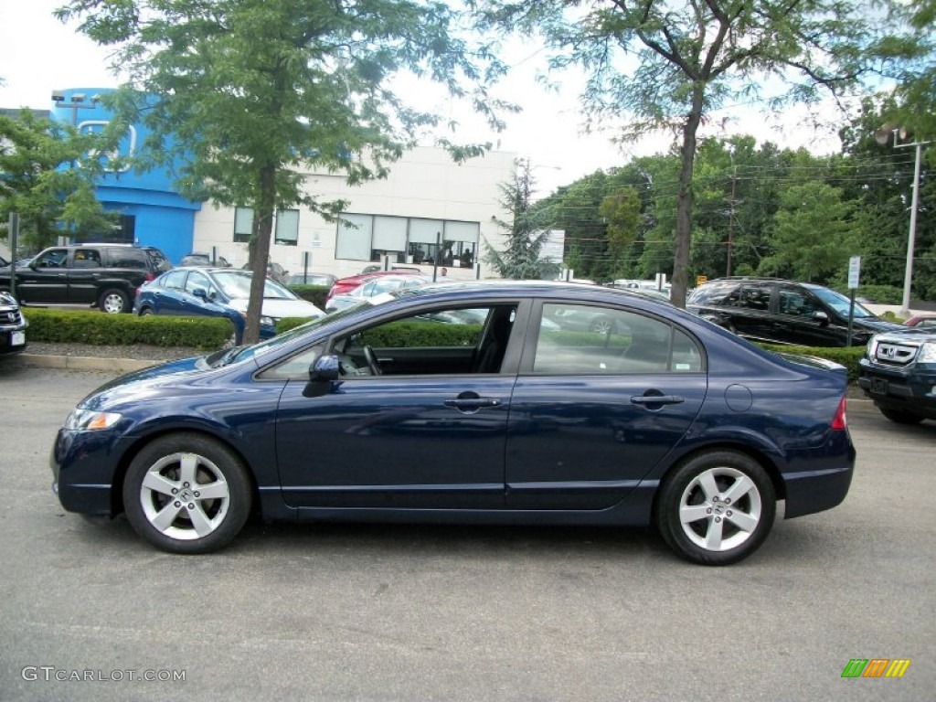 2009 Civic LX-S Sedan - Royal Blue Pearl / Black photo #3
