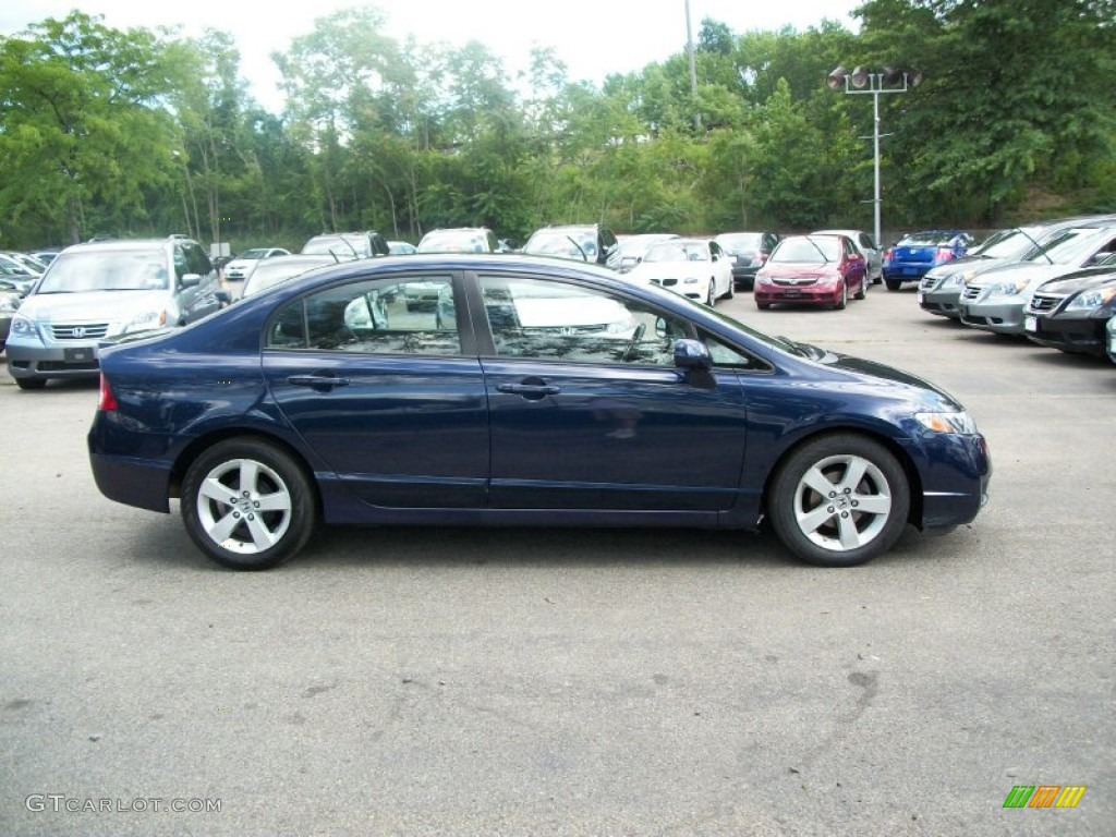 2009 Civic LX-S Sedan - Royal Blue Pearl / Black photo #9