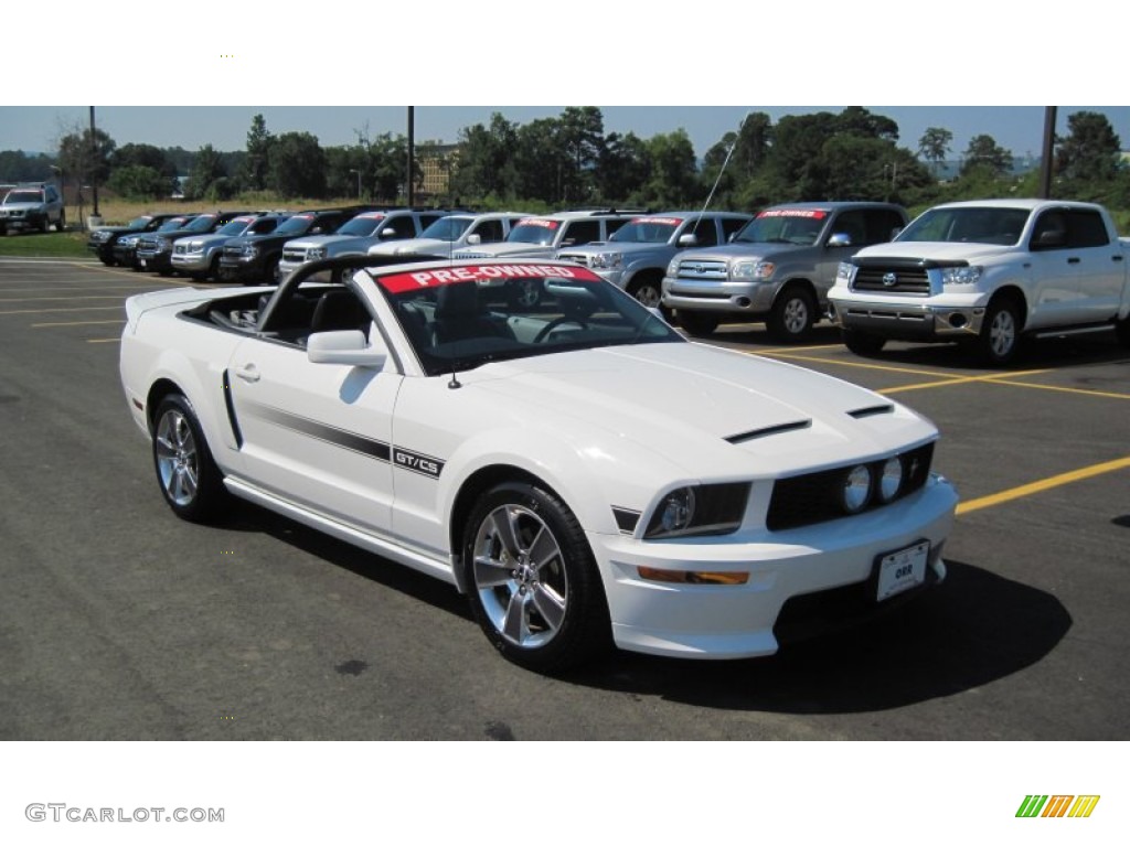 2008 Mustang GT/CS California Special Convertible - Performance White / Charcoal Black/Dove photo #7