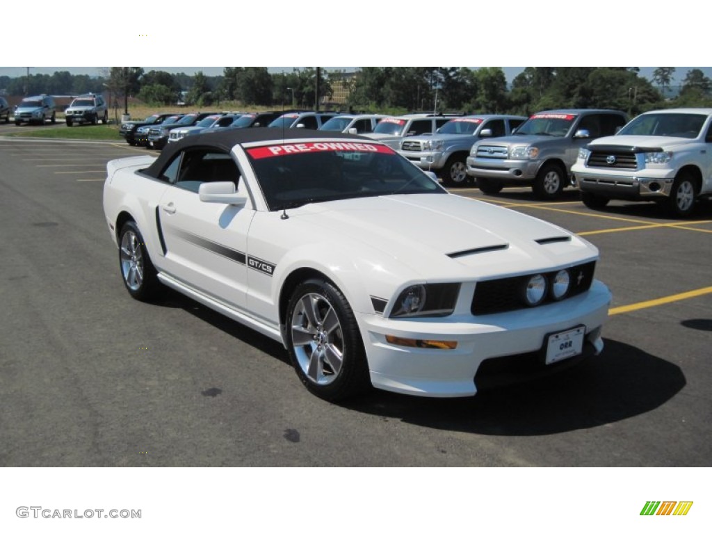 2008 Mustang GT/CS California Special Convertible - Performance White / Charcoal Black/Dove photo #24
