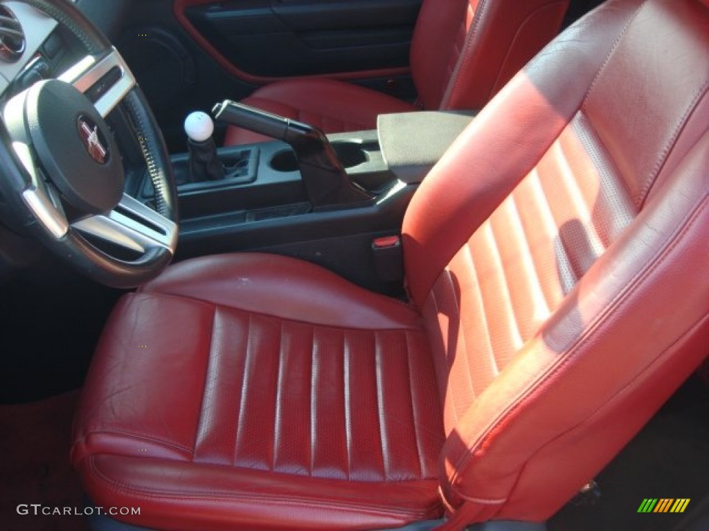 Red Leather Interior 2005 Ford Mustang GT Premium Coupe Photo #51262904