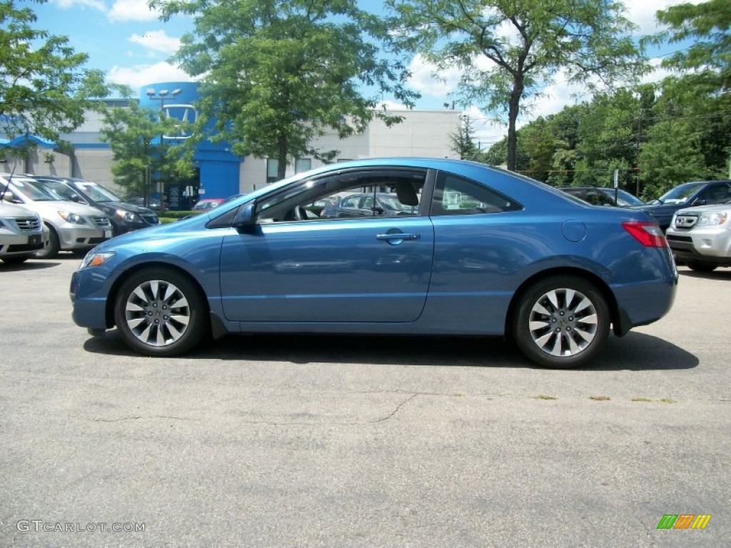 2009 Civic EX Coupe - Atomic Blue Metallic / Gray photo #1