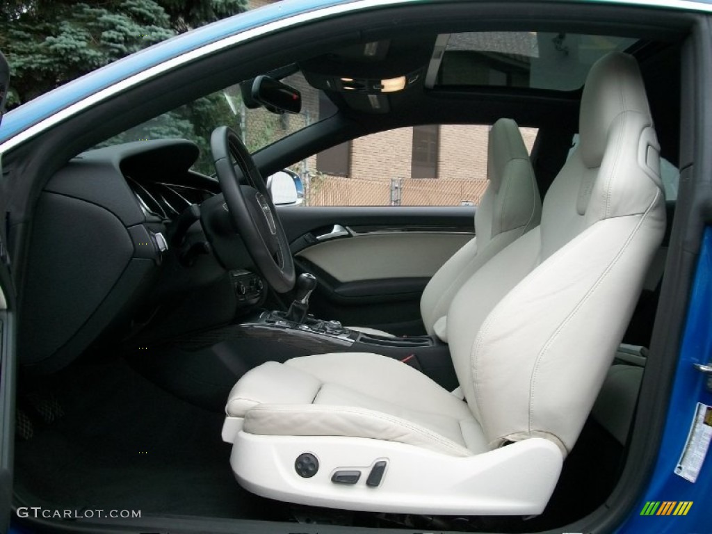 Pearl Silver Silk Nappa Leather Interior 2009 Audi S5 4.2 quattro Photo #51264245