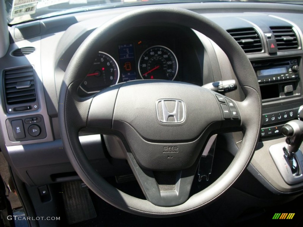 2010 Honda CR-V LX AWD Black Steering Wheel Photo #51264638