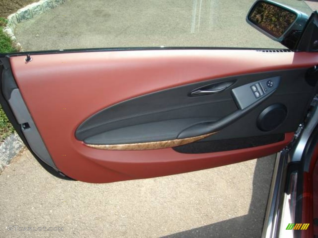 2007 BMW 6 Series 650i Coupe Chateau Red Door Panel Photo #51264935